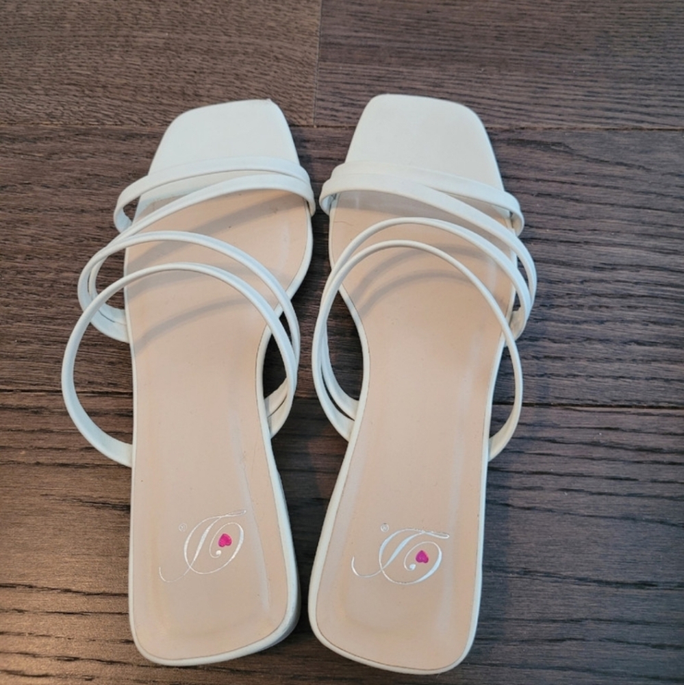 White sandals